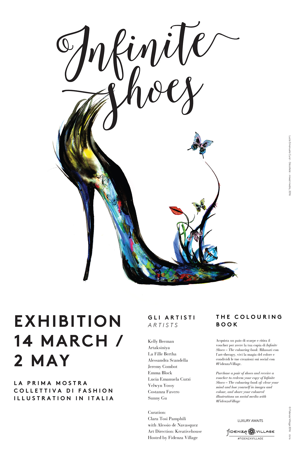 mostra fashion illustration illustrazione infinite shoes - La prima collettiva di #fashionillustration in Italia